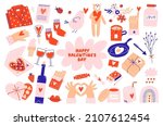 valentine's day elements set.... | Shutterstock .eps vector #2107612454