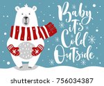 Cute Winter Card With Hand...
