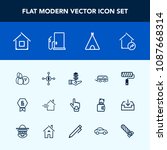 modern  simple vector icon set... | Shutterstock .eps vector #1087668314