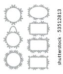 silver metal frame or tag ... | Shutterstock . vector #53512813