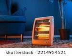 Modern electric infrared heater in the living room