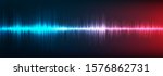 blue and red digital sound wave ... | Shutterstock .eps vector #1576862731