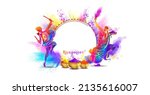 holi festival fun banner poster ... | Shutterstock .eps vector #2135616007