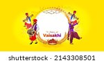 greeting card for vaisakhi or... | Shutterstock .eps vector #2143308501