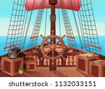 Ship Of Pirates. Vector...