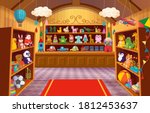 toy shop with shelves of toys.... | Shutterstock .eps vector #1812453637