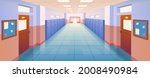 interior school corridor with... | Shutterstock .eps vector #2008490984