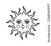 sun face symbol.vector... | Shutterstock .eps vector #2168540597
