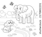big coloring book with zoo... | Shutterstock .eps vector #2170802231
