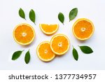 Fresh Orange Citrus Fruit With...