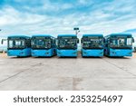 Many new energy electric buses...
