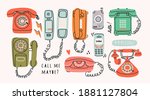 different communication devices.... | Shutterstock .eps vector #1881127804