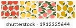 juicy pomegranates  lemons ... | Shutterstock .eps vector #1912325644