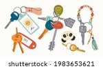 set of various keys with... | Shutterstock .eps vector #1983653621