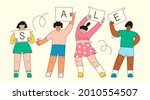 young people standing and... | Shutterstock .eps vector #2010554507