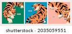abstract tigers. japanese or... | Shutterstock .eps vector #2035059551