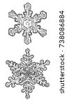 snowflakes illustration ... | Shutterstock .eps vector #738086884