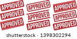 approved rubber stamp set. red... | Shutterstock .eps vector #1398302294