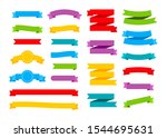 colorful ribbons banners. set... | Shutterstock .eps vector #1544695631