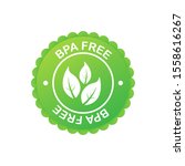 green colored bpa free emblems  ... | Shutterstock .eps vector #1558616267