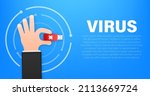 computer virus on usb flash... | Shutterstock .eps vector #2113669724