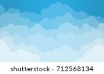 sky and clouds  beautiful... | Shutterstock .eps vector #712568134