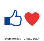 like and heart love icon.... | Shutterstock .eps vector #778671064