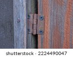 One Brown Small Rusty Iron Door ...