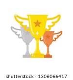 awarding winners  awards  gold  ... | Shutterstock .eps vector #1306066417