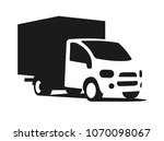 black silhouette of car  van ... | Shutterstock .eps vector #1070098067
