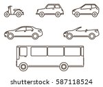 transportation icon set | Shutterstock .eps vector #587118524