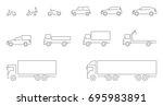 set transport icons | Shutterstock .eps vector #695983891