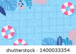 Summer Pool Background Vector...