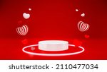 3d render valentine's day stage ... | Shutterstock . vector #2110477034