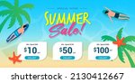 summer sale banner coupons... | Shutterstock .eps vector #2130412667