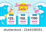 summer sale coupon template... | Shutterstock .eps vector #2164158351