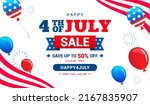 happy 4th of july sale... | Shutterstock .eps vector #2167835907