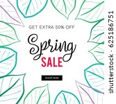 spring sale background with... | Shutterstock .eps vector #625186751