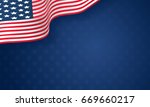 american flag waving on blue... | Shutterstock .eps vector #669660217