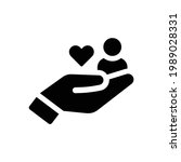 heart care icon. charity symbol ... | Shutterstock .eps vector #1989028331
