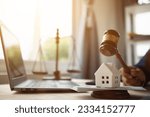 Small photo of real estate office has opened house auction for interested parties to participate in auction of house and real estate. opening real estate auction and participating to house at satisfactory price.