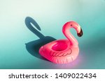 giant inflatable flamingo on a... | Shutterstock . vector #1409022434
