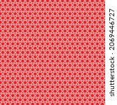 geometric red pattern in square ... | Shutterstock . vector #2069446727