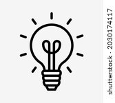 light bulb icon. lightbulb icon.... | Shutterstock .eps vector #2030174117