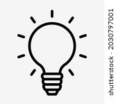light bulb icon. lightbulb icon.... | Shutterstock .eps vector #2030797001