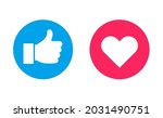 thumb up and heart like vector... | Shutterstock .eps vector #2031490751