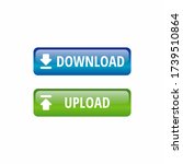 vector of download and upload... | Shutterstock .eps vector #1739510864