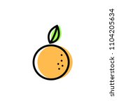 abstract orange  icon vector ... | Shutterstock .eps vector #1104205634