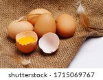 Brown Chicken Eggs In Egg...