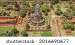 Aerial View Of Ayutthaya Temple ...